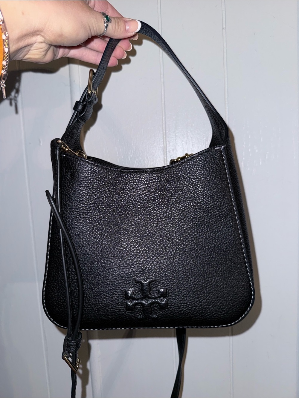 Black Tory Burch Thea Small Bucket Handbag